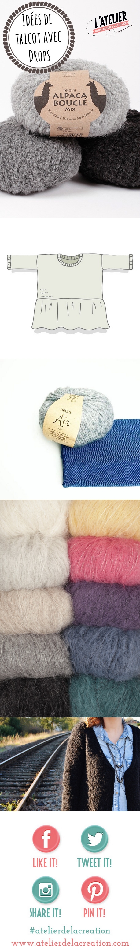 tricot avec drops modeles tricot